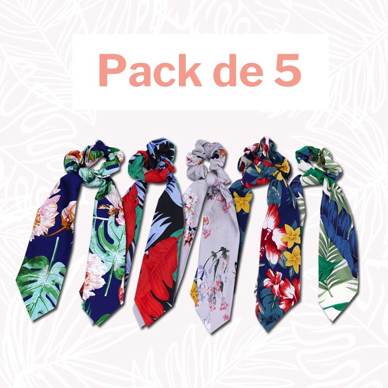 Pack 5 pañuelos de la colección Chouchou Mahana